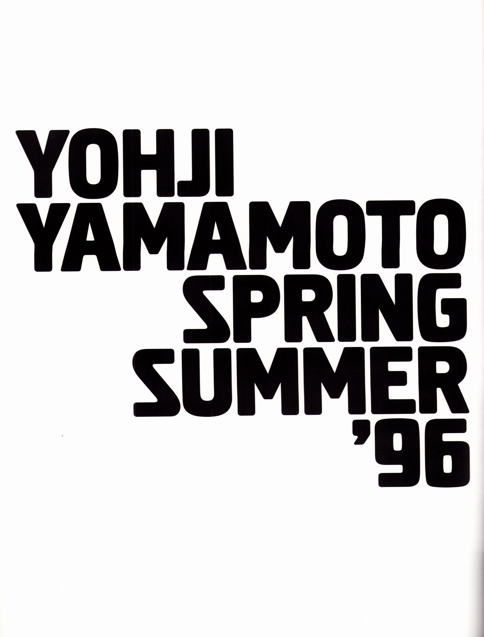 Yohji Yamamoto S/S 1996