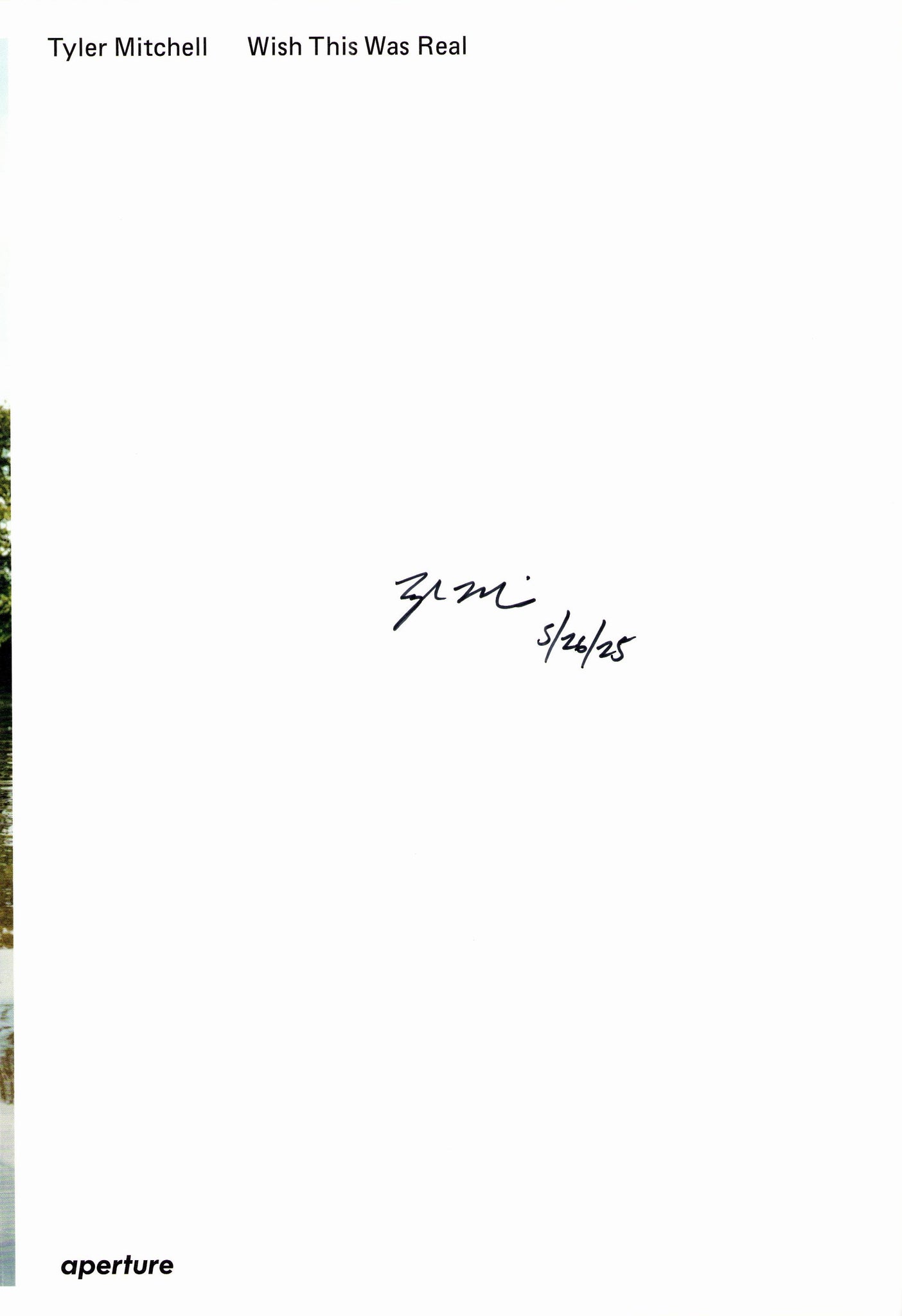 Wish This Was Real - Tyler Mitchell (SIGNED)