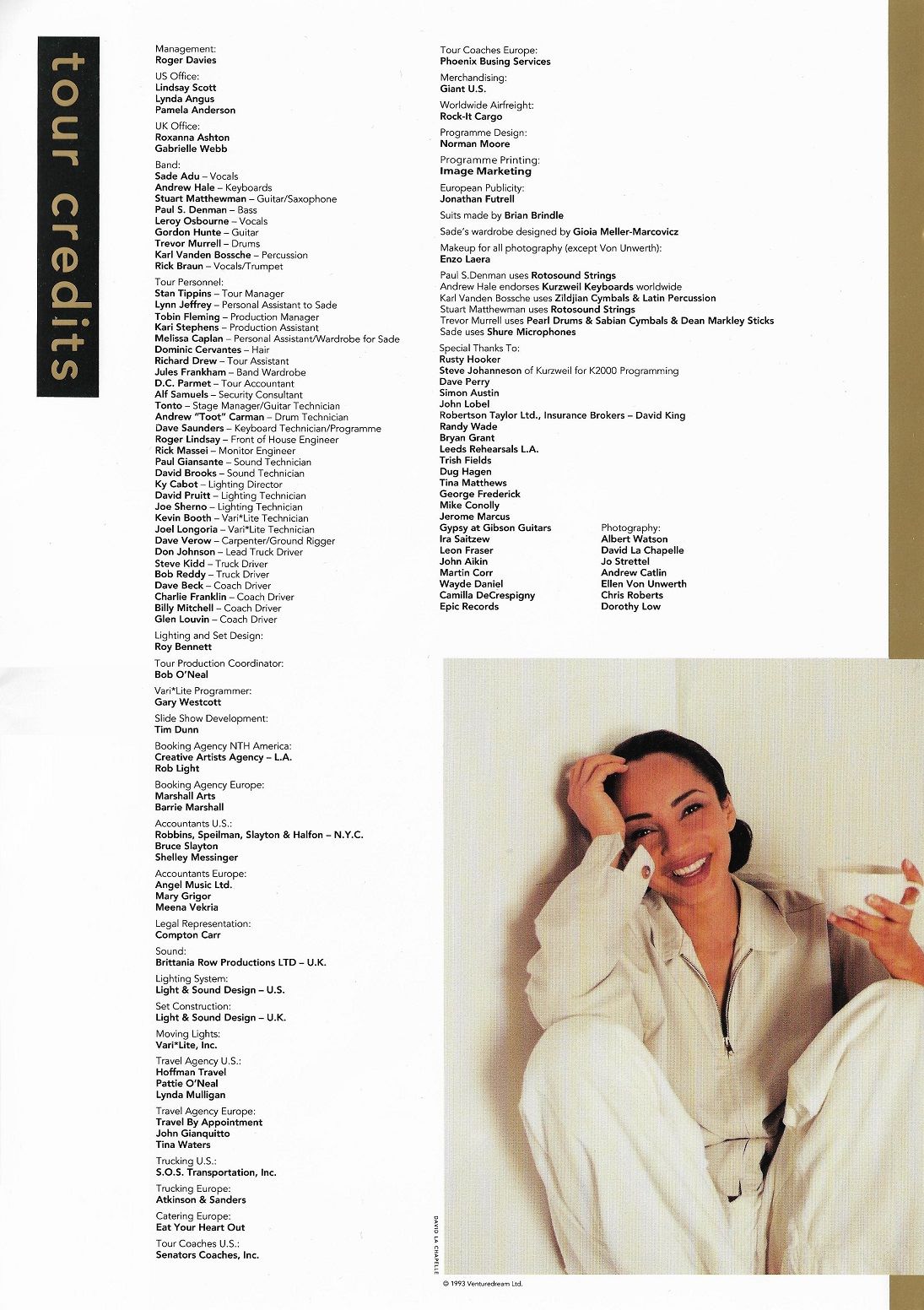 Sade Love Deluxe Tour Program – Offbrand Library