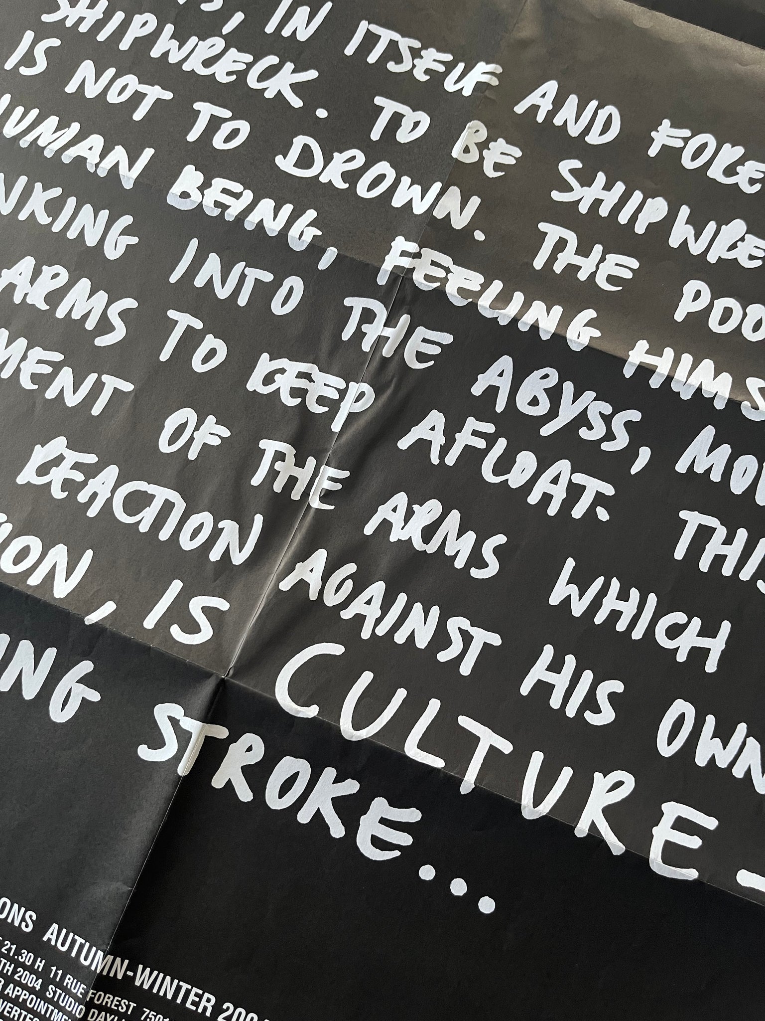 Raf Simons AW04-05 Poster Invitation