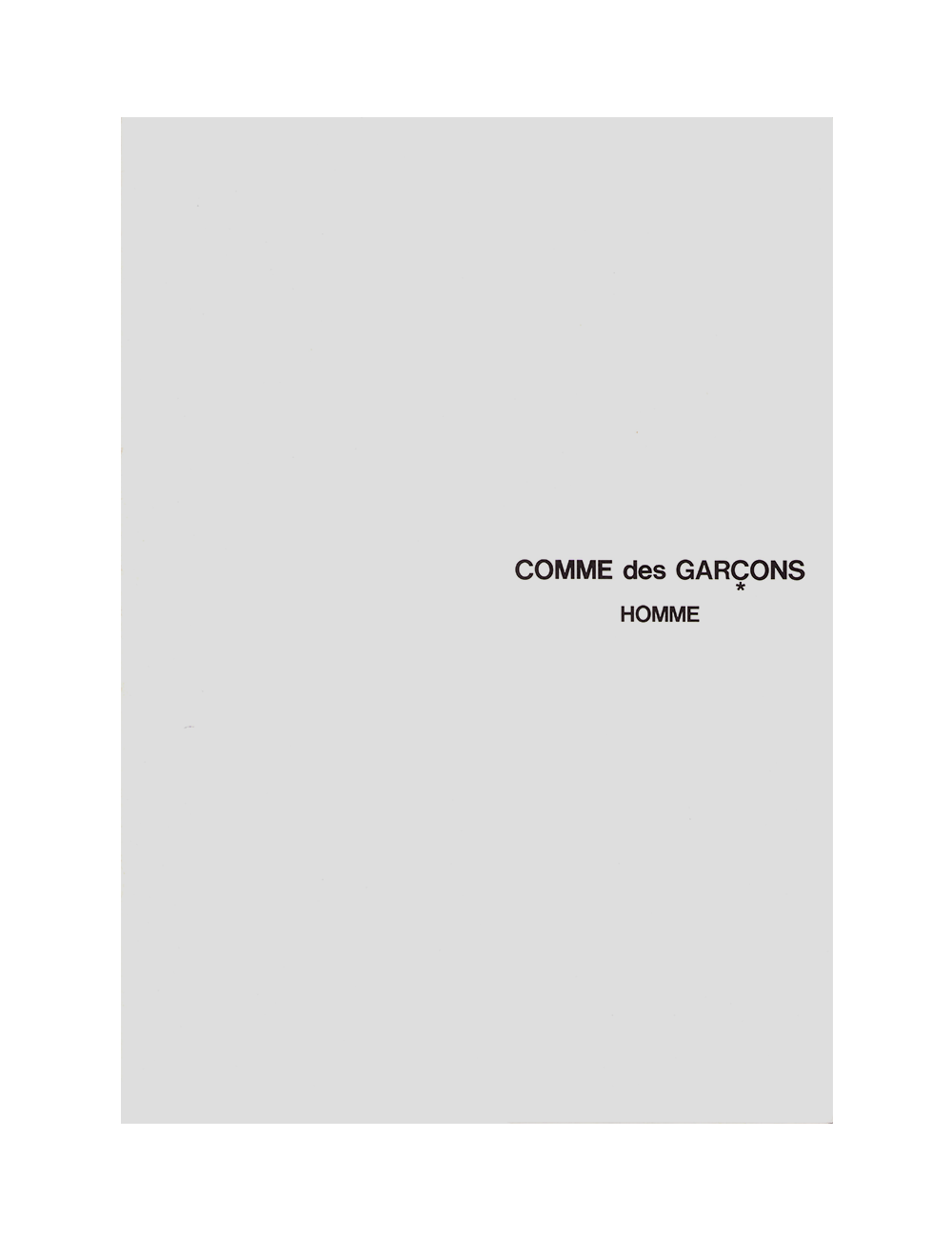 Comme des Garçons Homme No. 26