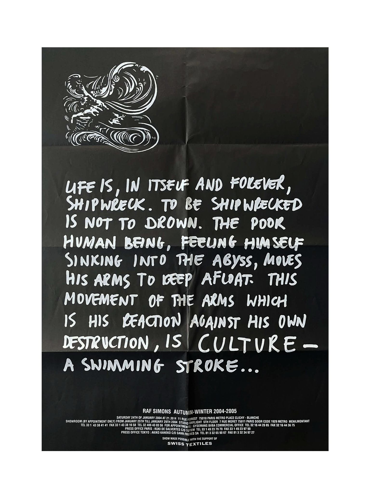 Raf Simons AW04-05 Poster Invitation