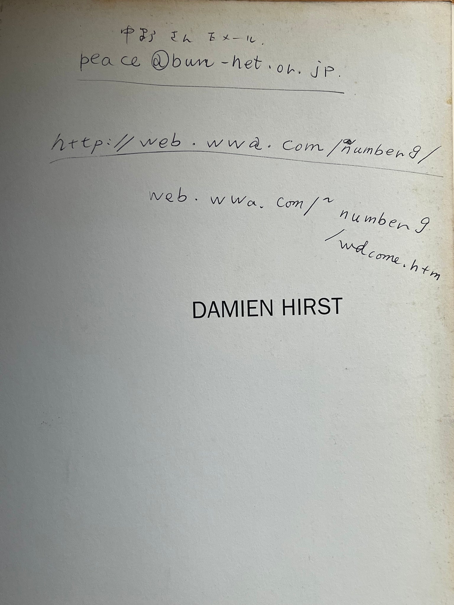 Damien Hirst ICA Catalog 1991