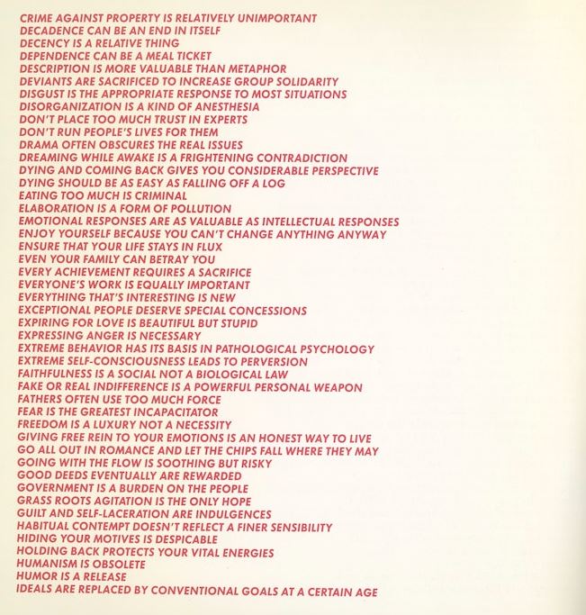 Truisms and Essays: Abuse of Power Comes as No Surprise - Jenny Holzer