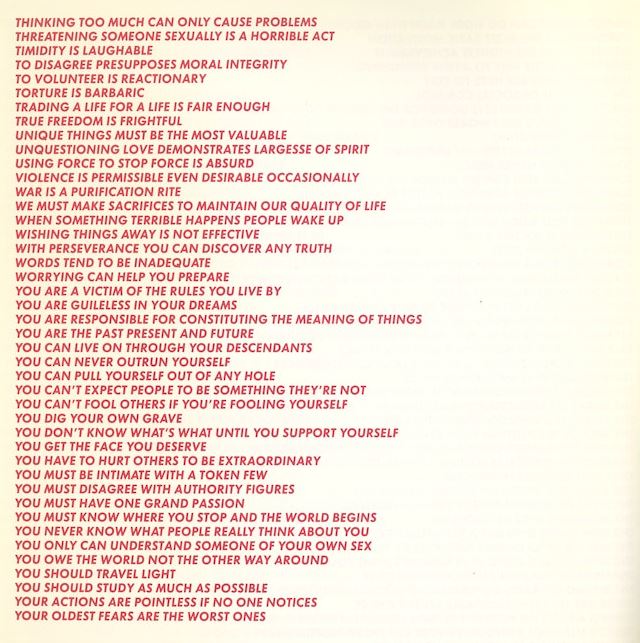 Truisms and Essays: Abuse of Power Comes as No Surprise - Jenny Holzer