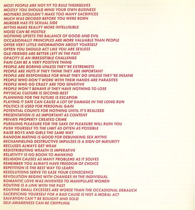 Truisms and Essays: Abuse of Power Comes as No Surprise - Jenny Holzer