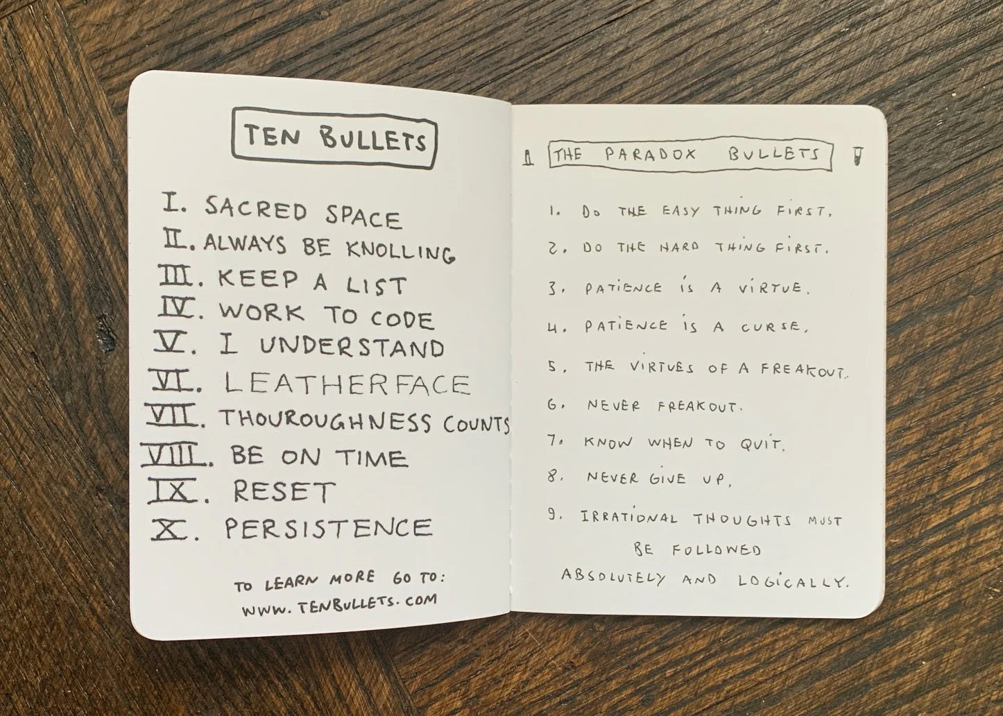 Ten Bullets Notebooks + Studio Pen - Tom Sachs