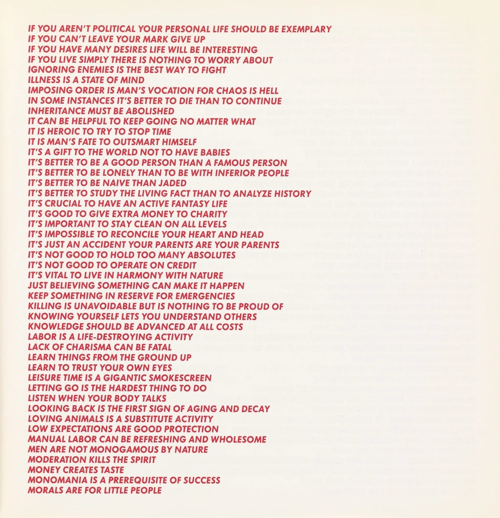 Truisms and Essays: Abuse of Power Comes as No Surprise - Jenny Holzer